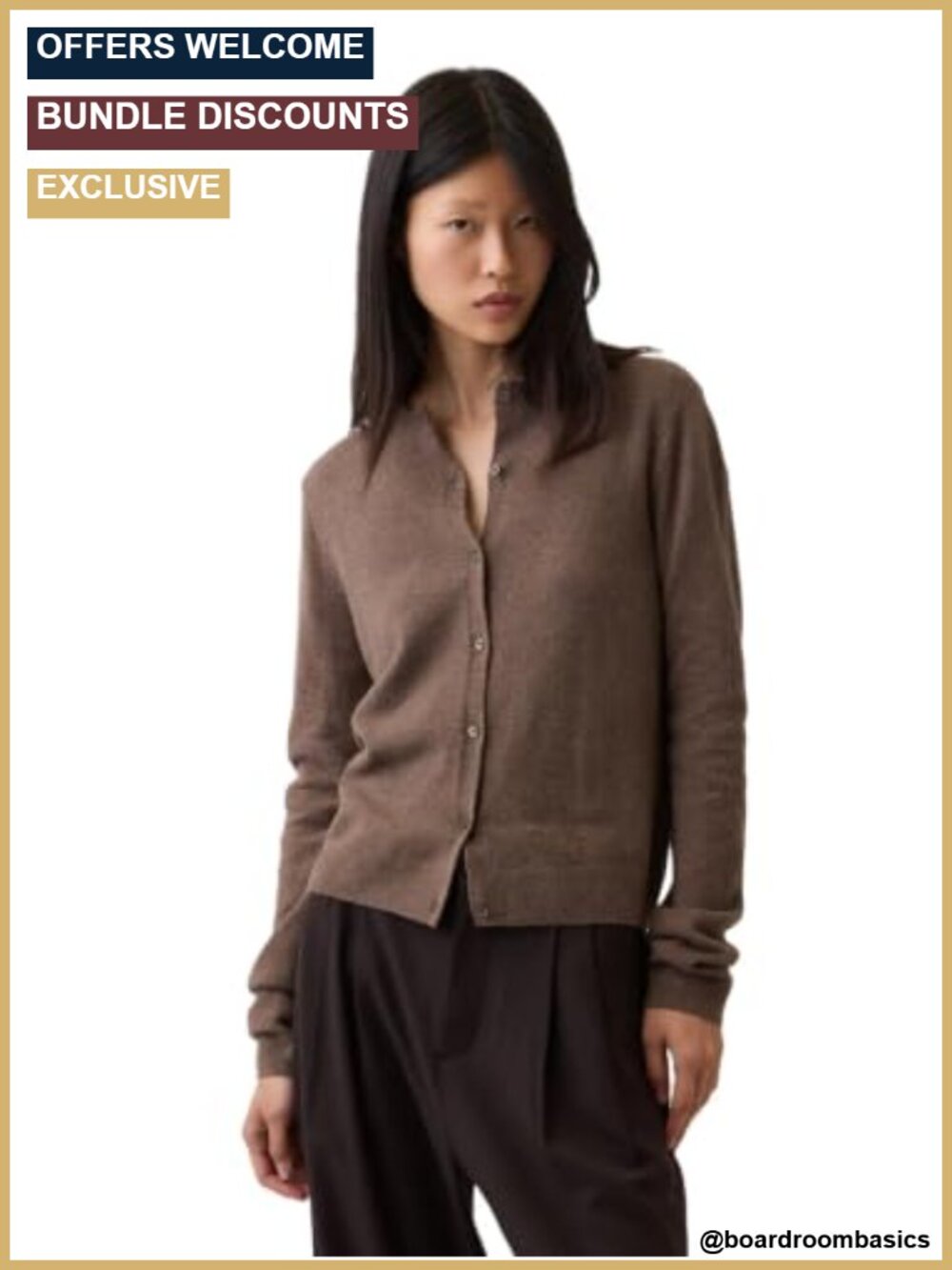 Cashsoft Cropped Cardigan Button Front Long Sleeve Knit Sweater